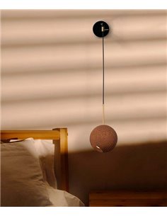 Aplique de pared Terra – Luxcambra – Iluminación directa, pantalla de corcho