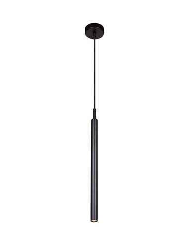 Lámpara colgante Milos – Luxcambra – Diseño minimalista tubular negro, luz LED