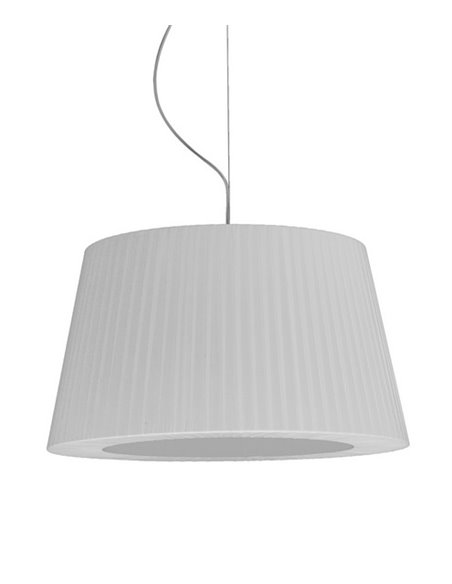 Lámpara colgante Toscana – Luxcambra – Pantalla encintada en blanco, Ø 50 cm