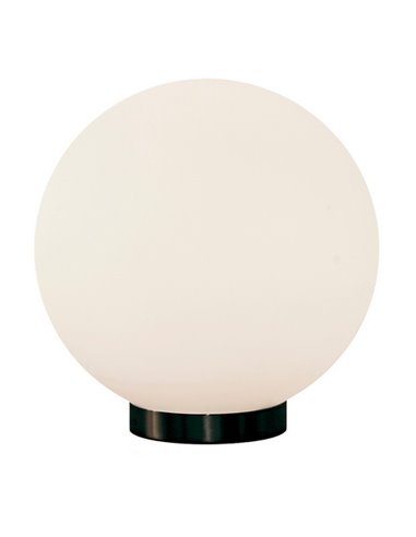 Lámpara de mesa Moon – Luxcambra – Pantalla de cristal redonda, acabado negro