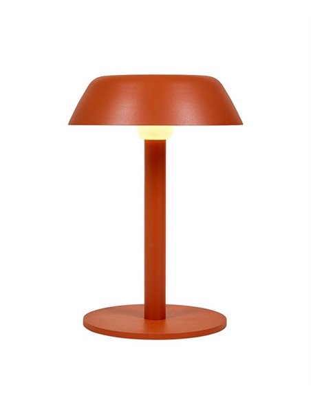 Lámpara de mesa Sarria S – Luxcambra – Diseño moderno en negro y terracota