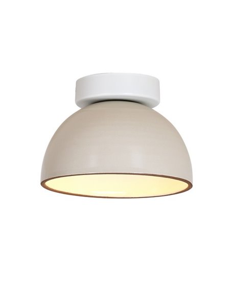 Plafón de techo Absis – Luxcambra – Lámpara de cerámica blanca, Ø 24 cm