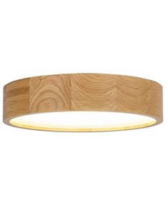 Plafón de techo Rondo – Luxcambra – Pantalla de madera de roble, dos tamaños: Ø 37,5 cm/47,5 cm