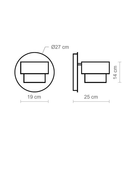 Lámpara de pared Kan XL – Luxcambra – Lámpara orientable, pantalla de rafia