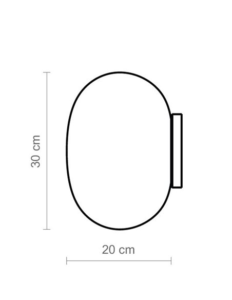 Lámpara de pared Moon – Luxcambra – Pantalla de cristal, estructura dorada
