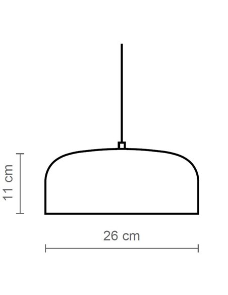 Lámpara de suspensión Born – Luxcambra – Lámpara de techo vintage de aluminio, Ø 26 cm