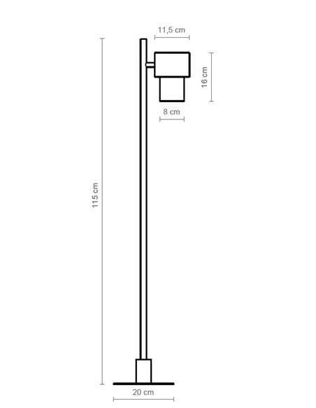 Lámpara de pie Kan – Luxcambra – Pantalla táctil orientable
