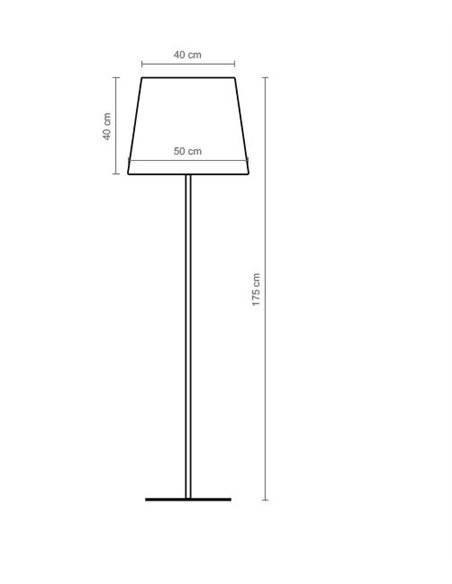 Lámpara de pie Toscana – Luxcambra – Pantalla encintada beige, altura: 175 cm