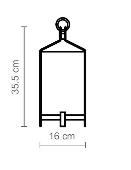 Lámpara portátil Fanal – Luxcambra – Pantalla de rafia, batería recargable
