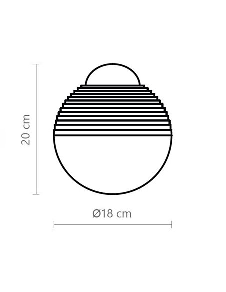 Lámpara portátil Terra – Luxcambra – Lámpara de exterior flotante IP67, materiales sostenibles