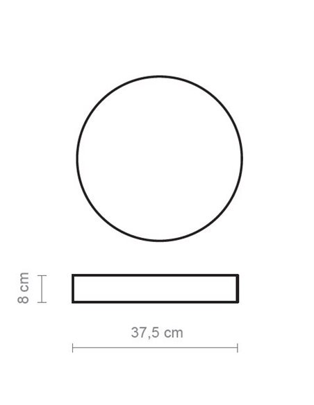 Plafón de techo Rondo – Luxcambra – Pantalla de madera de roble, dos tamaños: Ø 37,5 cm/47,5 cm