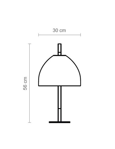 Lámpara de mesa Ama – Luxcambra – Pantalla de mimbre natural trenzado a mano, estructura blanca