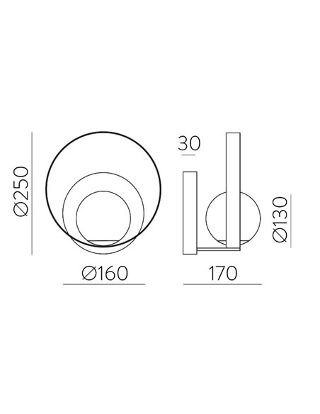 Aplique de pared Halo - ACB