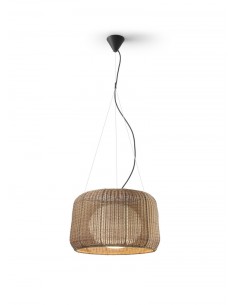 Lámpara colgante de exterior IP66 con pantalla de médula sintética en 2 tamaños - Fora - Bover 2