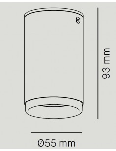 Foco de techo LED Ø 5,5 cm de acero en 2 acabados y 2 fuentes de luz regulable 2700K – Haul – Milan 2