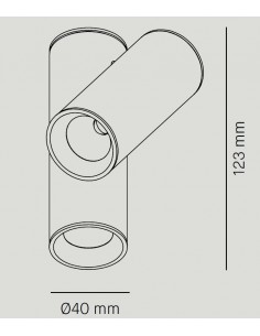 Foco de techo LED Ø 4 cm y 8,5 cm de alto de acero en 2 acabados regulable 2700K – Doble Haul – Milan 2