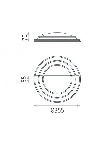 Aplique de pared Ringo