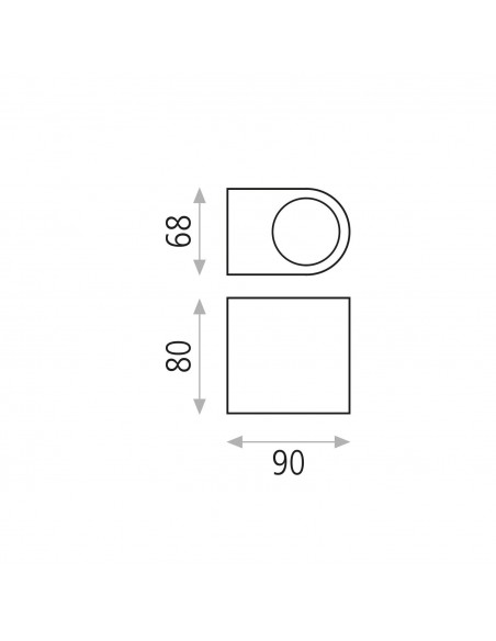 Aplique de pared con 1 luz Boj 