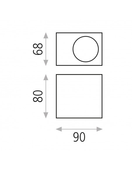 Aplique de pared con 1 luz Okra 