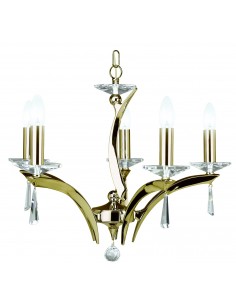 Forum 5 chandelier – Pedret – Asfour glass ceiling pendant, 5 lights 