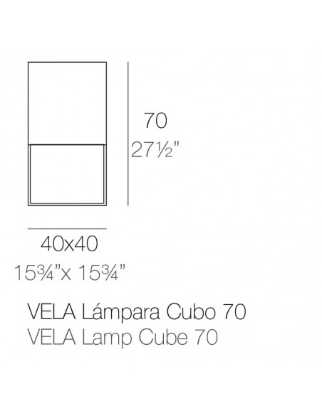 Vela Cubo con batería 