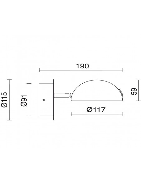Aplique de pared Diden