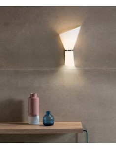 Aplique de pared de cristal de doble capa en opal - Perla - ACB Iluminación