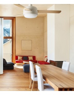 Klar ceiling fan - FORLIGHT -  Wooden finish blades, 3 speeds