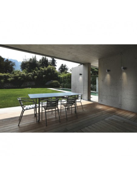 IP54 grey aluminum outdoor wall light - Cub - Dopo - Novolux