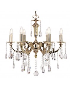Luxor chandelier – Pedret – Cast brass pendant chandelier, Crystal pendants 
