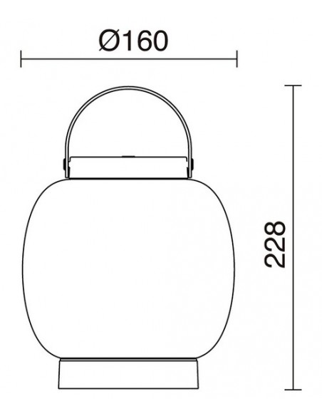 Lámpara portátil de exterior antracita Bubble- Novolux Lighting