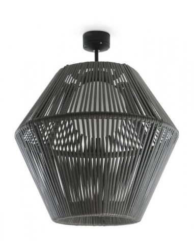 Lámpara de techo de exterior de ratán Nell – Novolux Lighting Grafito