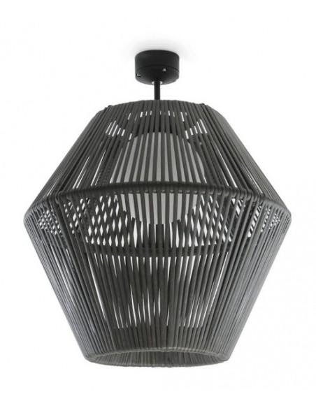 Lámpara de techo de exterior de ratán Nell – Novolux Lighting Grafito