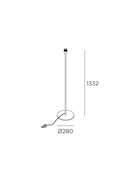 Lámpara de pie Metrica base redonda – Leds C4