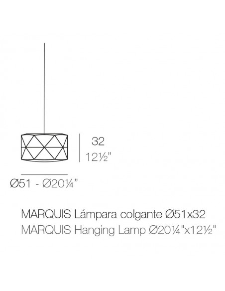 Marquis lámpara colgante con batería