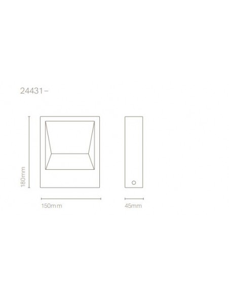 Aplique de Pared Plaça Cuadrado – Nexia