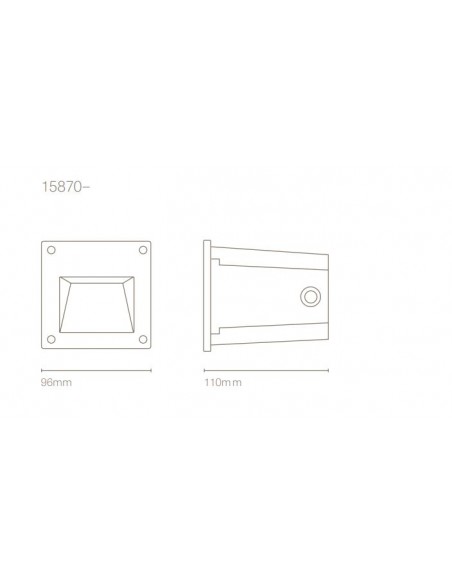Aplique de Pared Cuadrado Up – 90º – Nexia