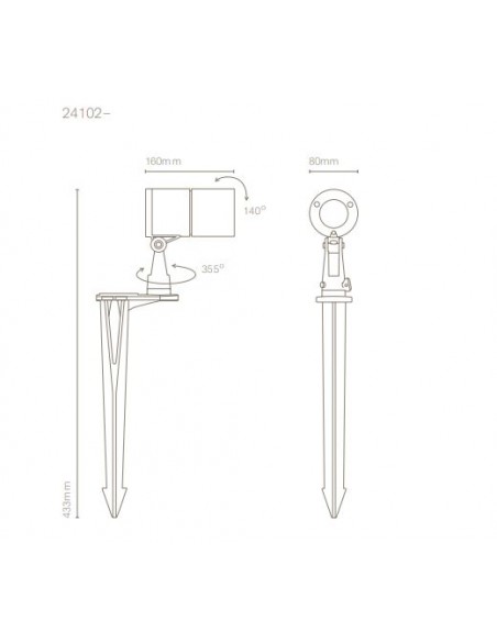 Baliza de Exterior Ronda 43,3 cm – Nexia 