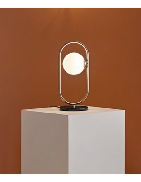 Lámpara de mesa Pea con 1 luz con base de hierro – Massmi