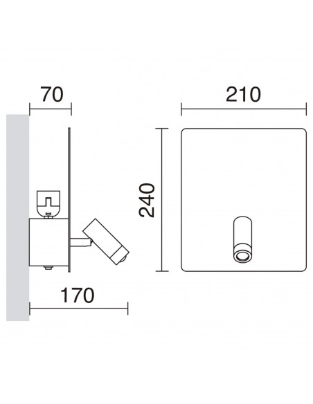 Aplique de pared Baltic