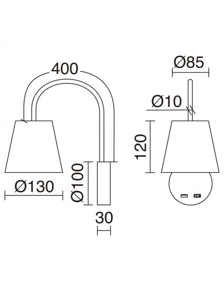 Aplique de pared Montecarlo
