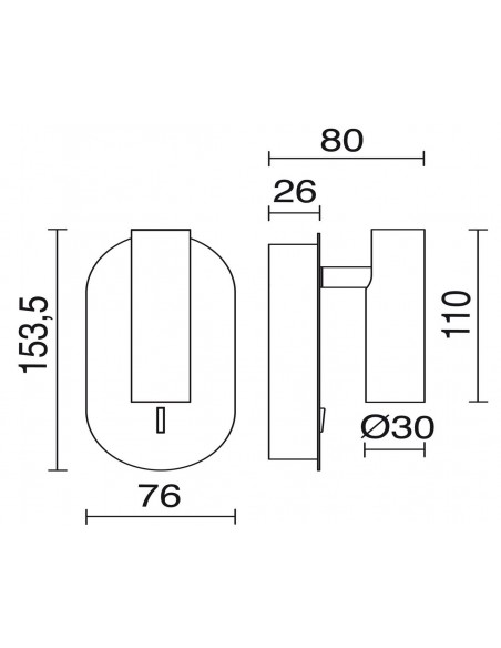 Aplique de pared Dirk