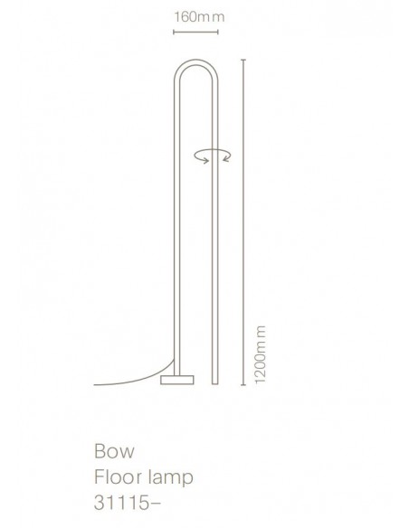 Bow floor lamp