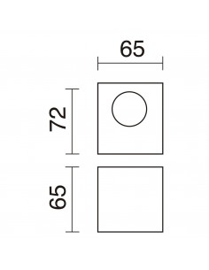 LED aluminum wall light 3000K - Brick - Exo - Novolux 2