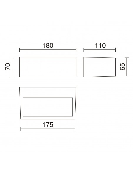 IP44 LED bathroom wall light 3000K - Iona - Exo - Novolux