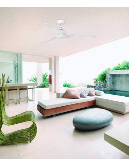 Ventilador de techo sin luz acabado blanco 3 palas 5 velocidades – Sioux – Faro