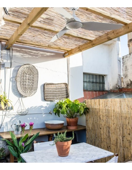 Ventilador de techo sin luz acabado blanco 3 palas 5 velocidades – Sioux – Faro