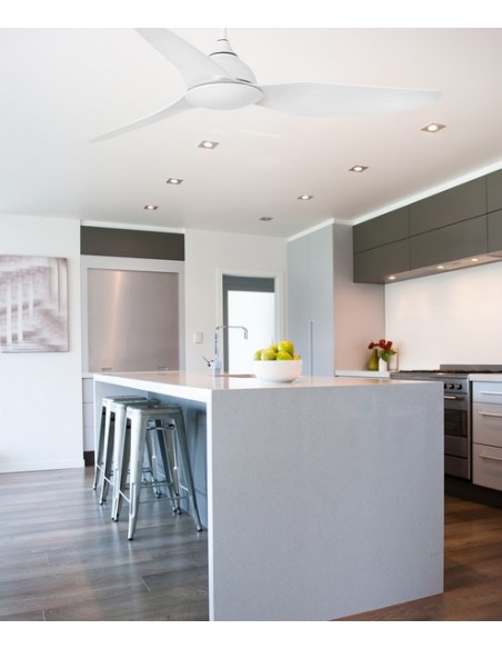 Ventilador de techo sin luz acabado blanco 3 palas 5 velocidades – Sioux – Faro