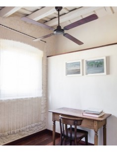 Ventilador de techo sin luz disponible en 2 acabados con 4 palas reversibles – Malvinas – Faro