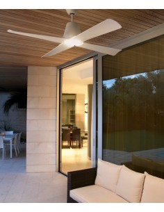 Ceiling fan for exterior and interior in 3 finishes / 6 speeds / with or without light - Typhoon - Faro